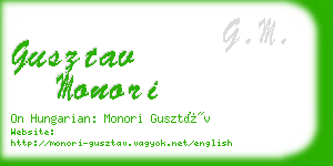 gusztav monori business card